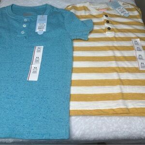 Cat & Jack Blue and Yellow Short Sleeve Tees